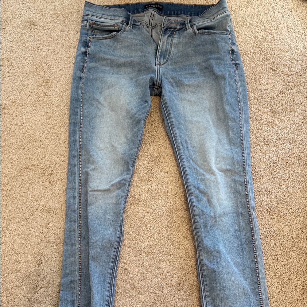 Express Light Blue Women's Skinny Jeans